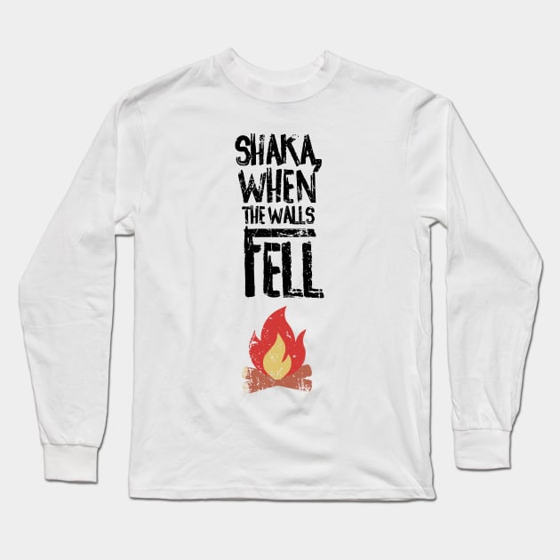 Shaka, When The Walls Fell Long Sleeve T-Shirt by L. Marco Miranda